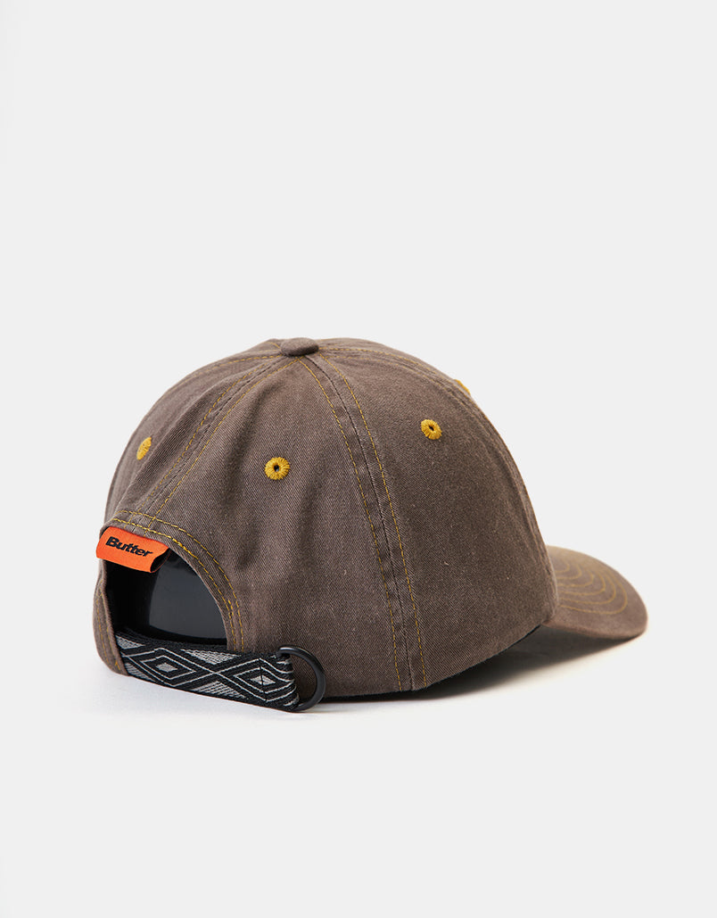 Butter Goods Rounded Logo 6-Panel Cap - Washed Oakwood