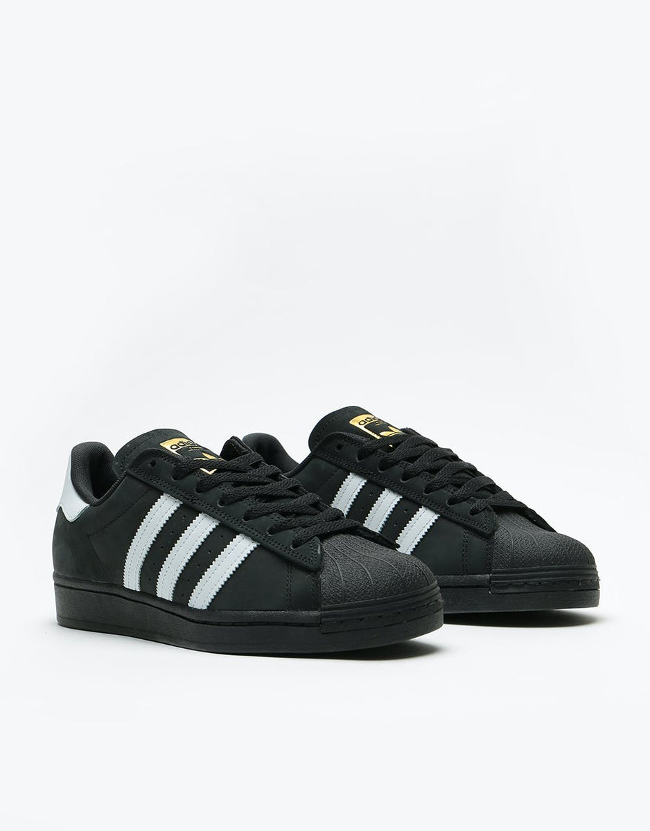 adidas Superstar Skate Shoes - Core Black/White/Gold Metallic – Route One