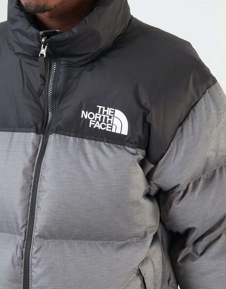 Grey north face discount nuptse