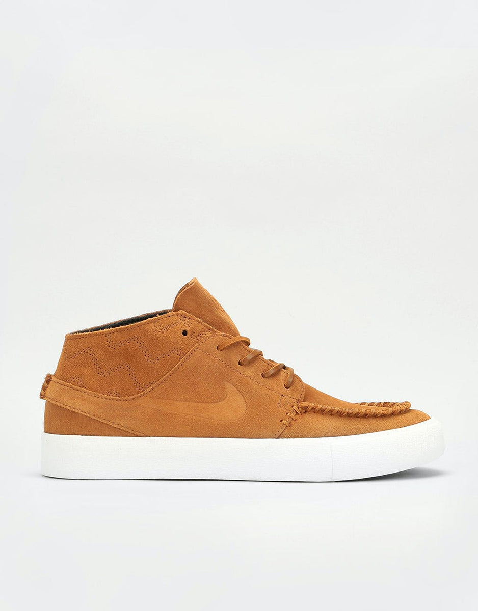 Nike SB Zoom Janoski Mid Crafted Skate Shoes Lt British Tan Black