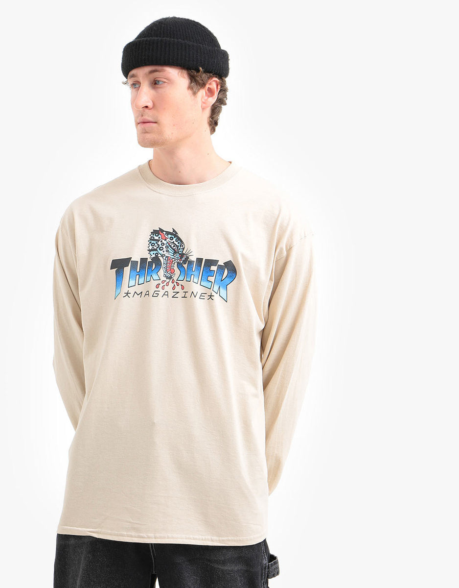 Thrasher Leopard Mag L/S T-Shirt - Sand – Route One