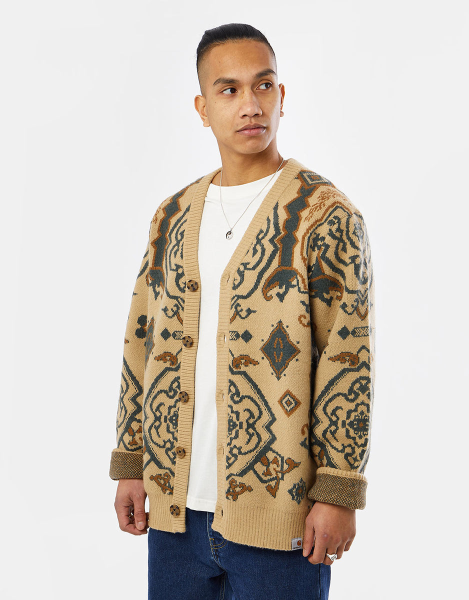 Carhartt WIP Verse Cardigan - Verse Jacquard/Dusty H Brown