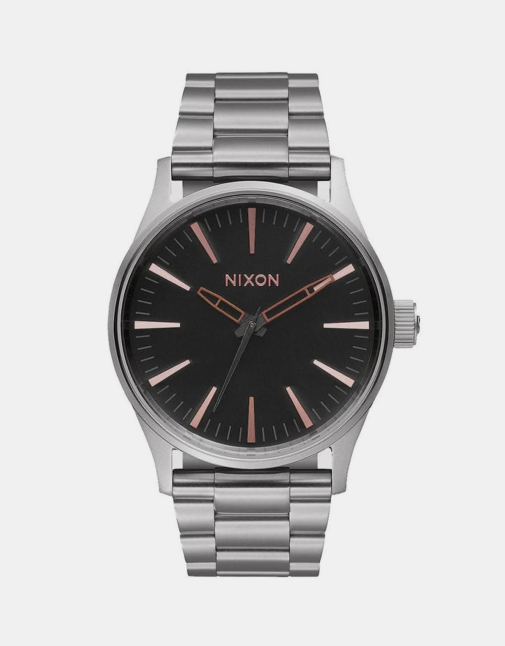 Nixon Sentry 38 SS Watch - Grey/Rose Gold