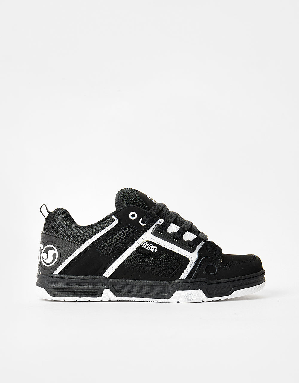 DVS Comanche Skate Shoes - Black/White Leather – Route One