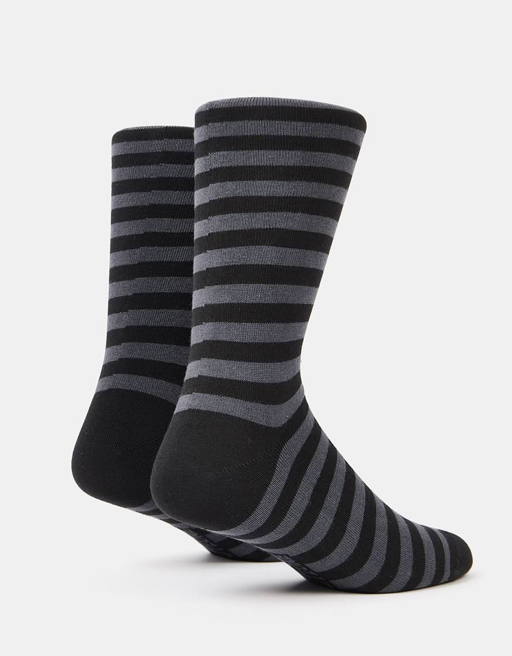 Route One Striped Socks - Black/Grey