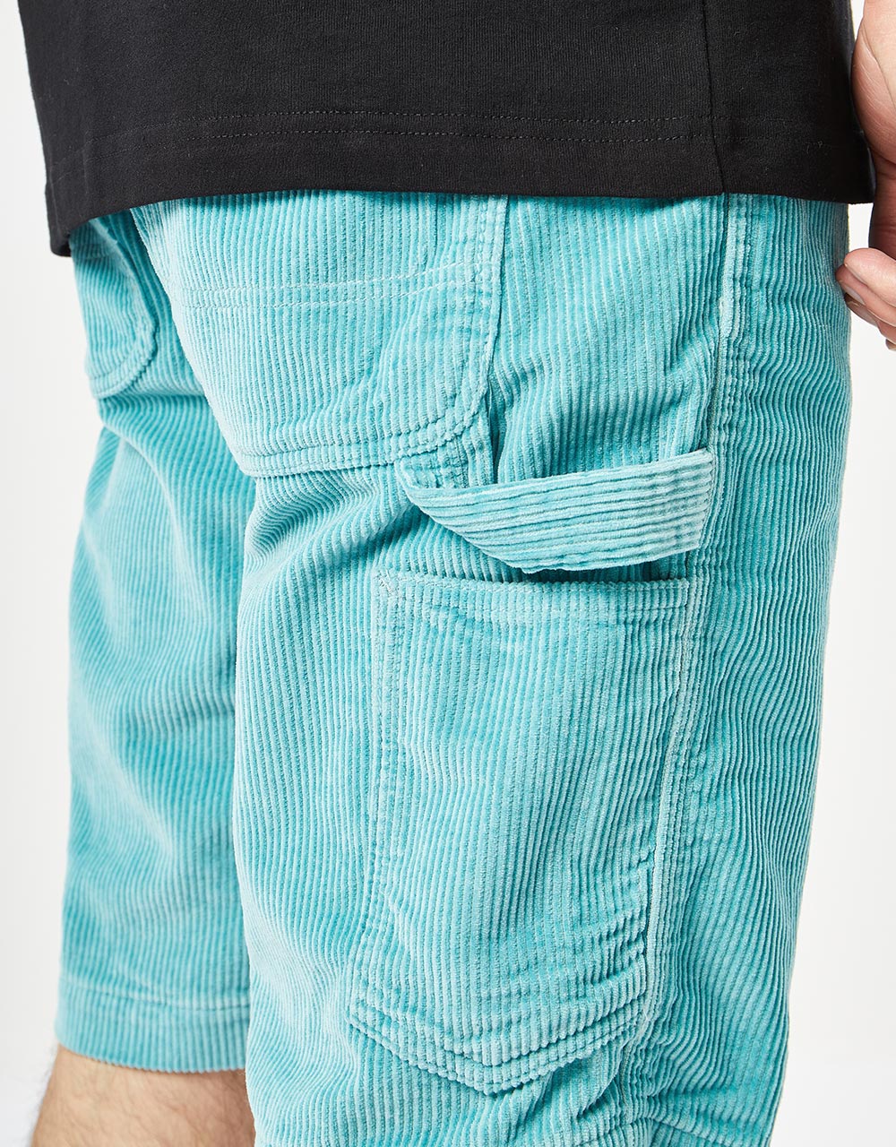 Route One Big Wale Cord Carpenter Shorts - Teal