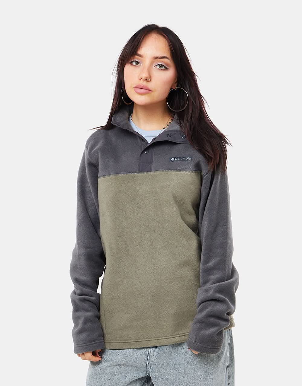 Columbia steens mountain snap button fleece in green hot sale