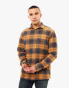 Route One Aran Flannel Shirt - Amber/Blue