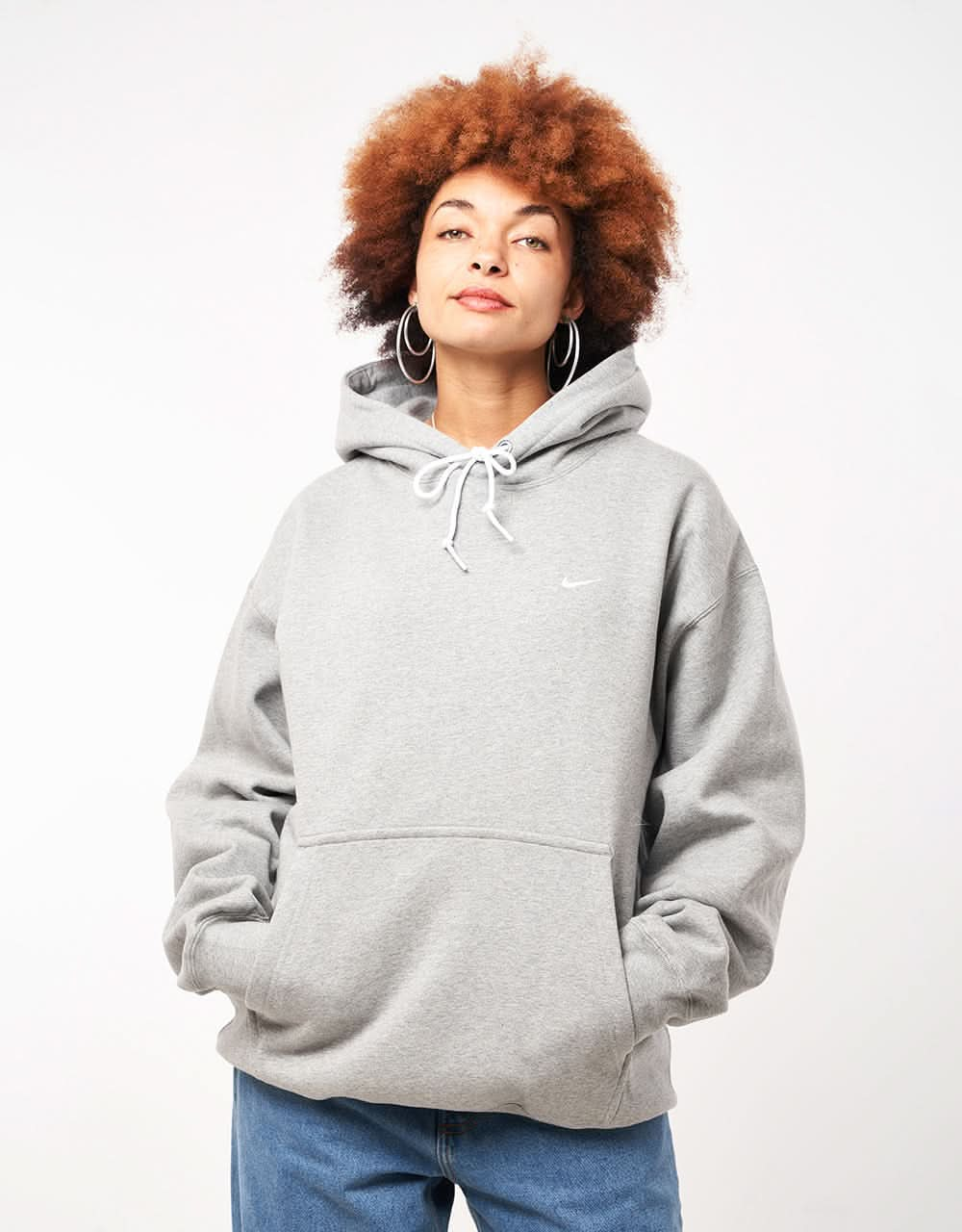 Grey nike clearance hoodie