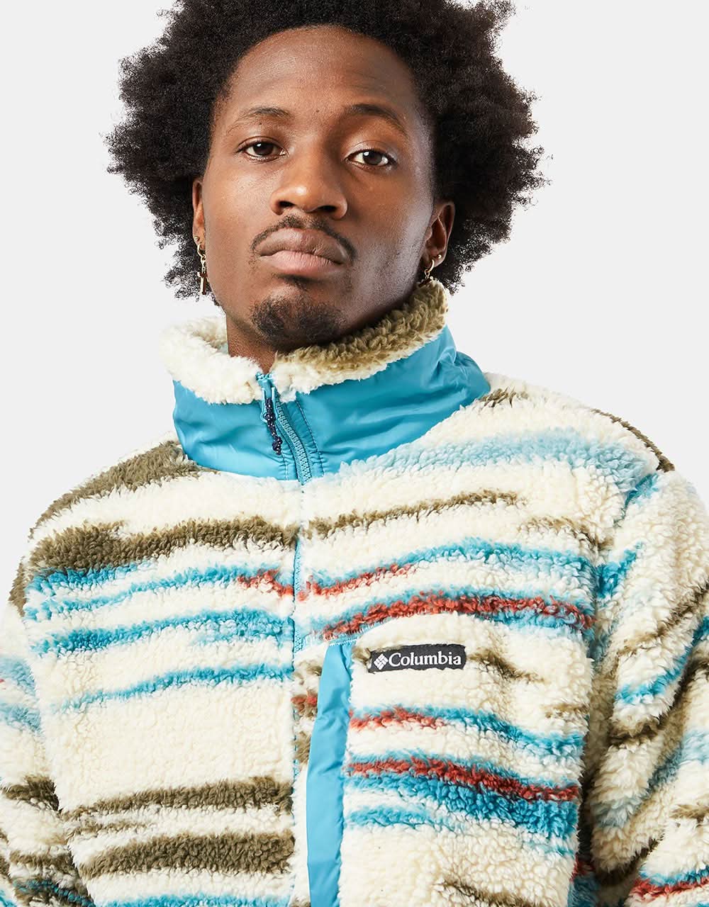 Columbia Winter Pass Print Full Zip Fleece Chalk Skyscape Print