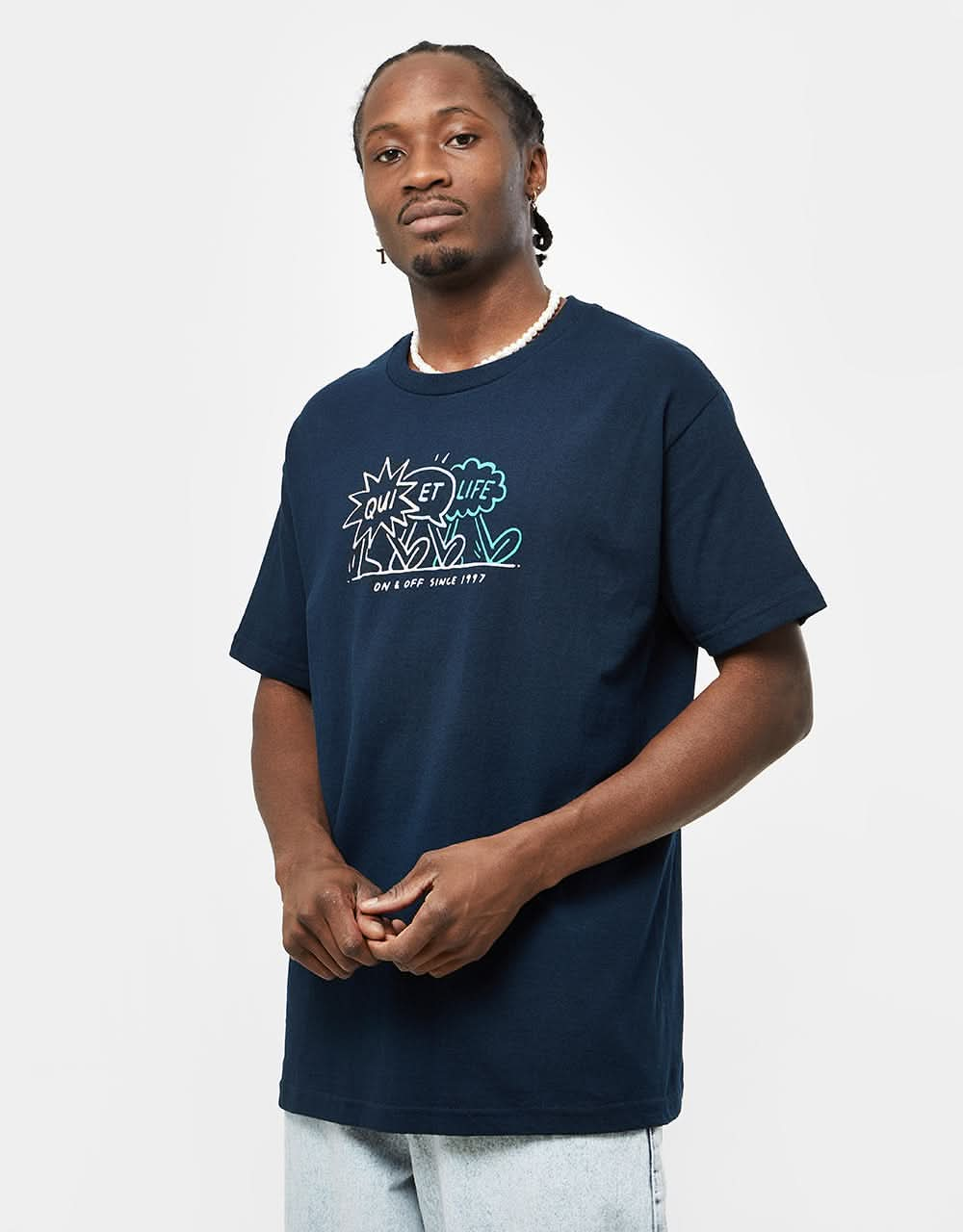 The Quiet Life Walking Bubbles T-Shirt - Navy