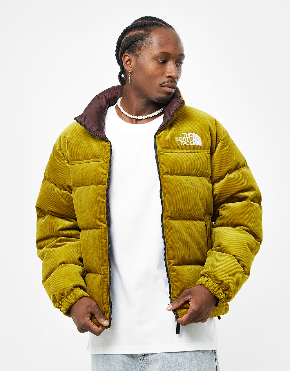 The North Face 92 Reversible Nuptse Jacket - Sulphur Moss/Coal Brown –  Route One