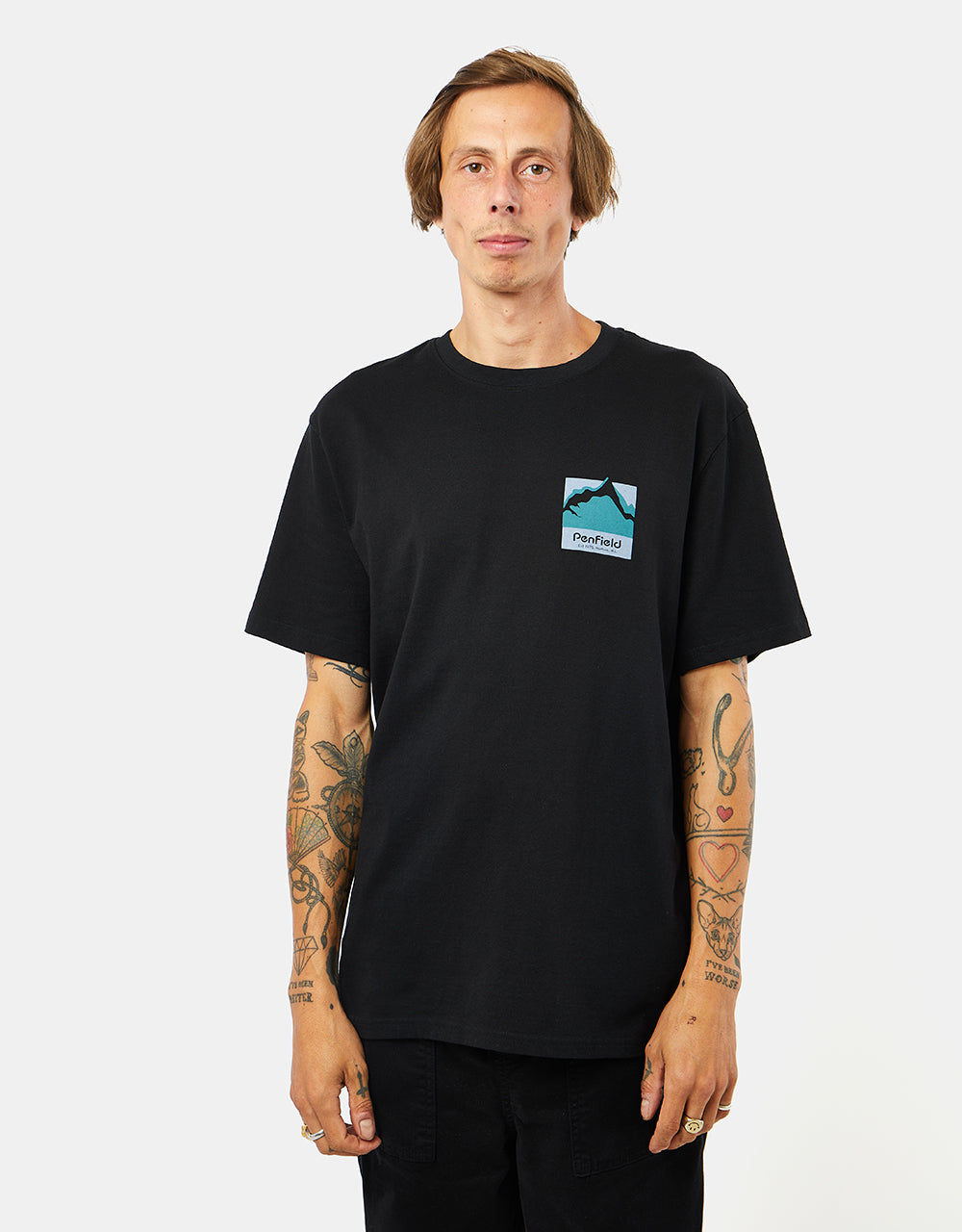 Penfield Mountain Scene Back Graphic T-Shirt - Black – Route One