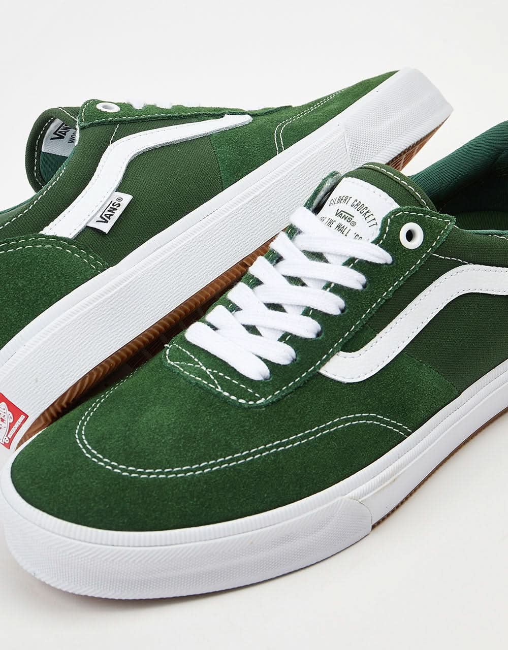 Vans green and on sale white