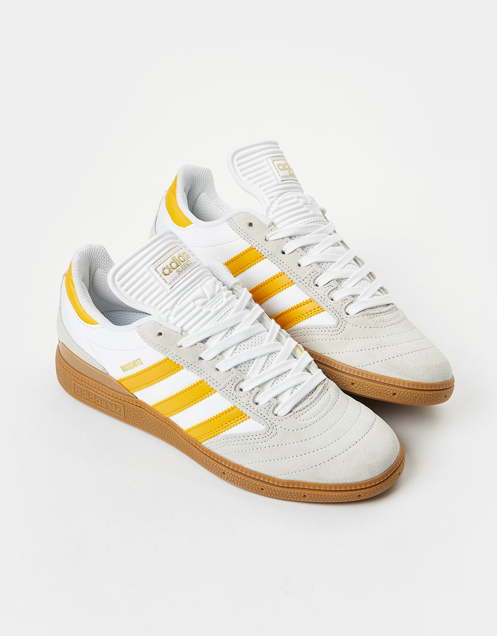 adidas Busenitz Skate Shoes - Crystal White/Preloved Yellow/Gum – Route One