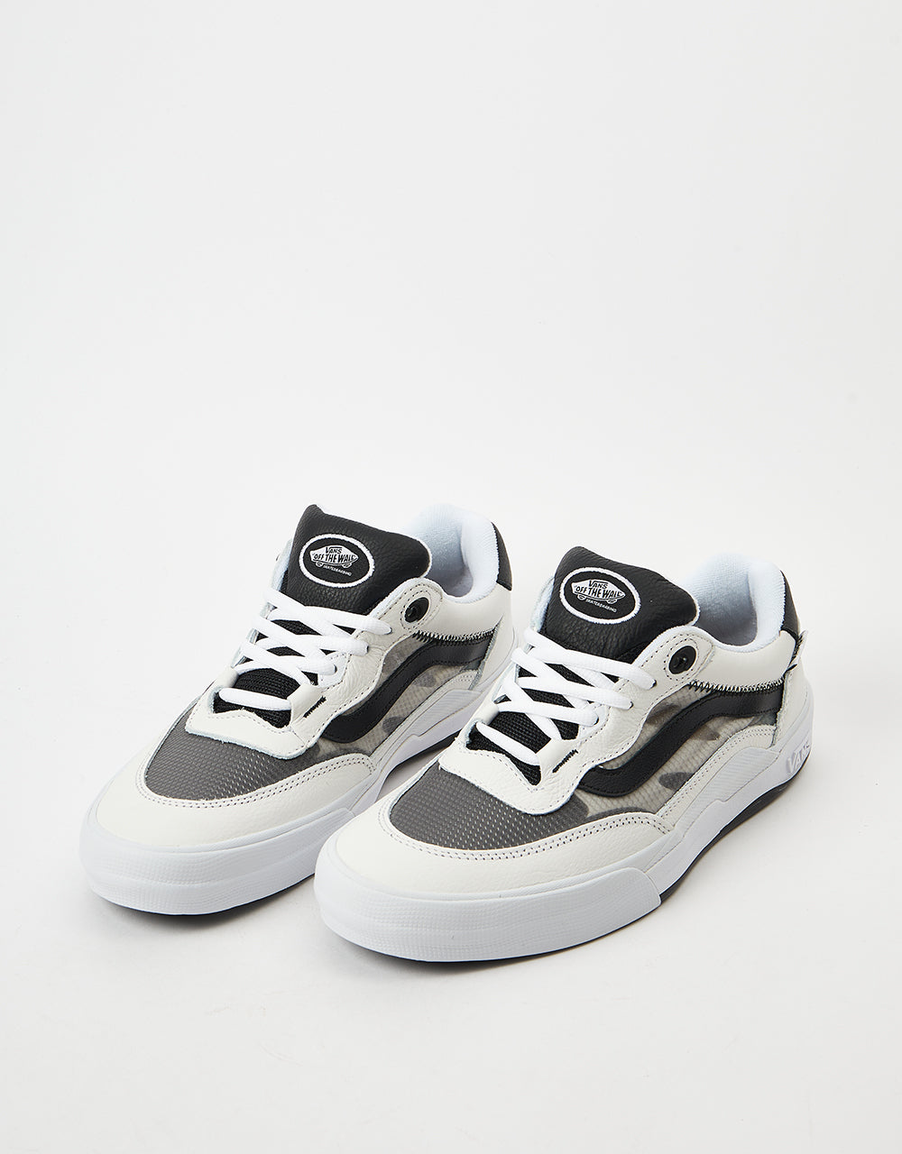 Black and white clearance leather vans