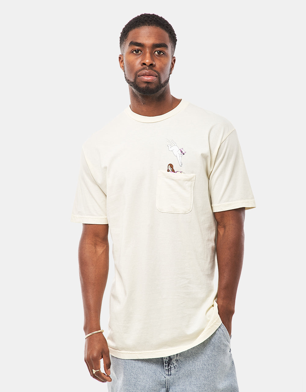 RIPNDIP Jumpin In Pocket T-Shirt - Natural – Route One