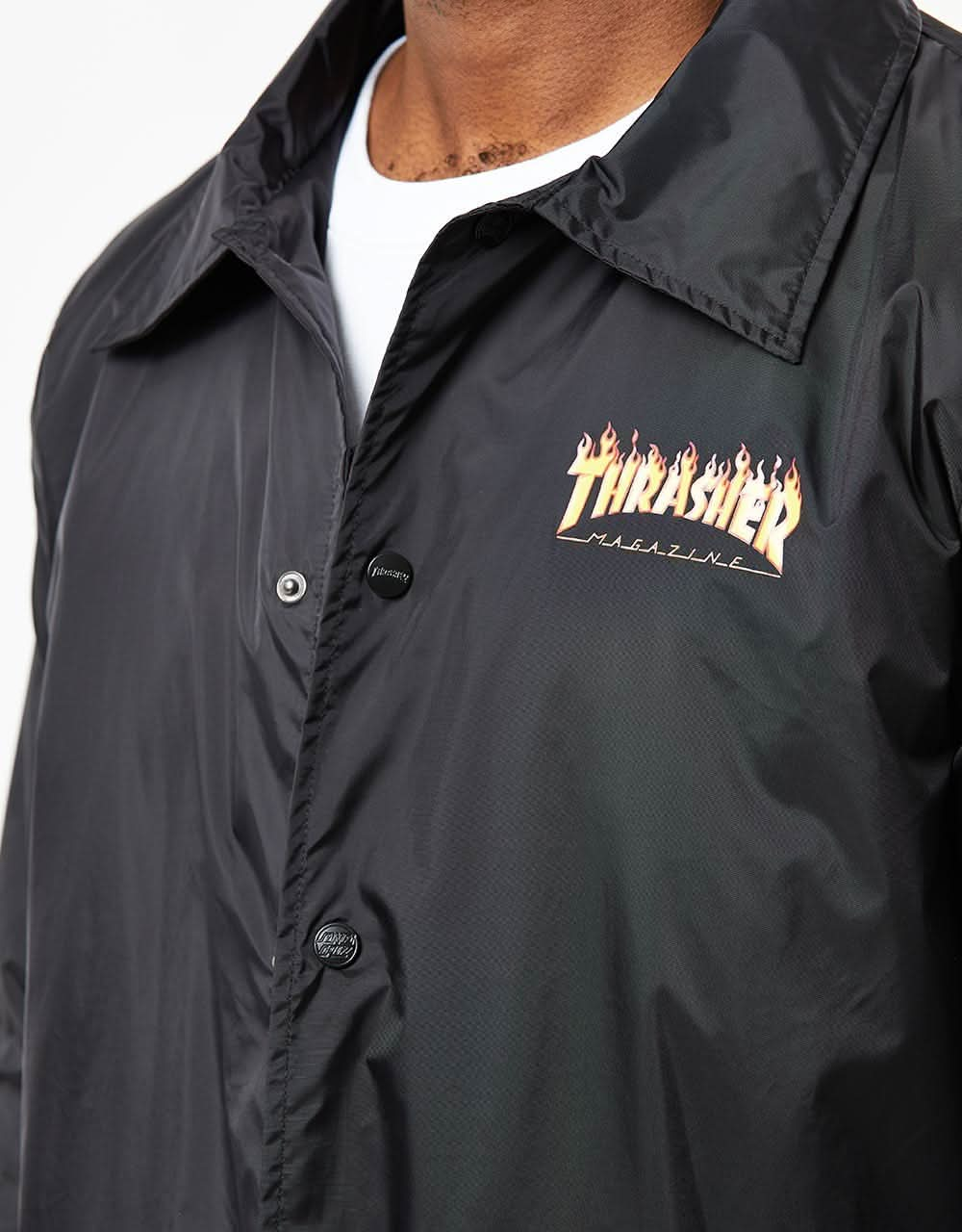 Thrasher flame mag coach clearance jacket black