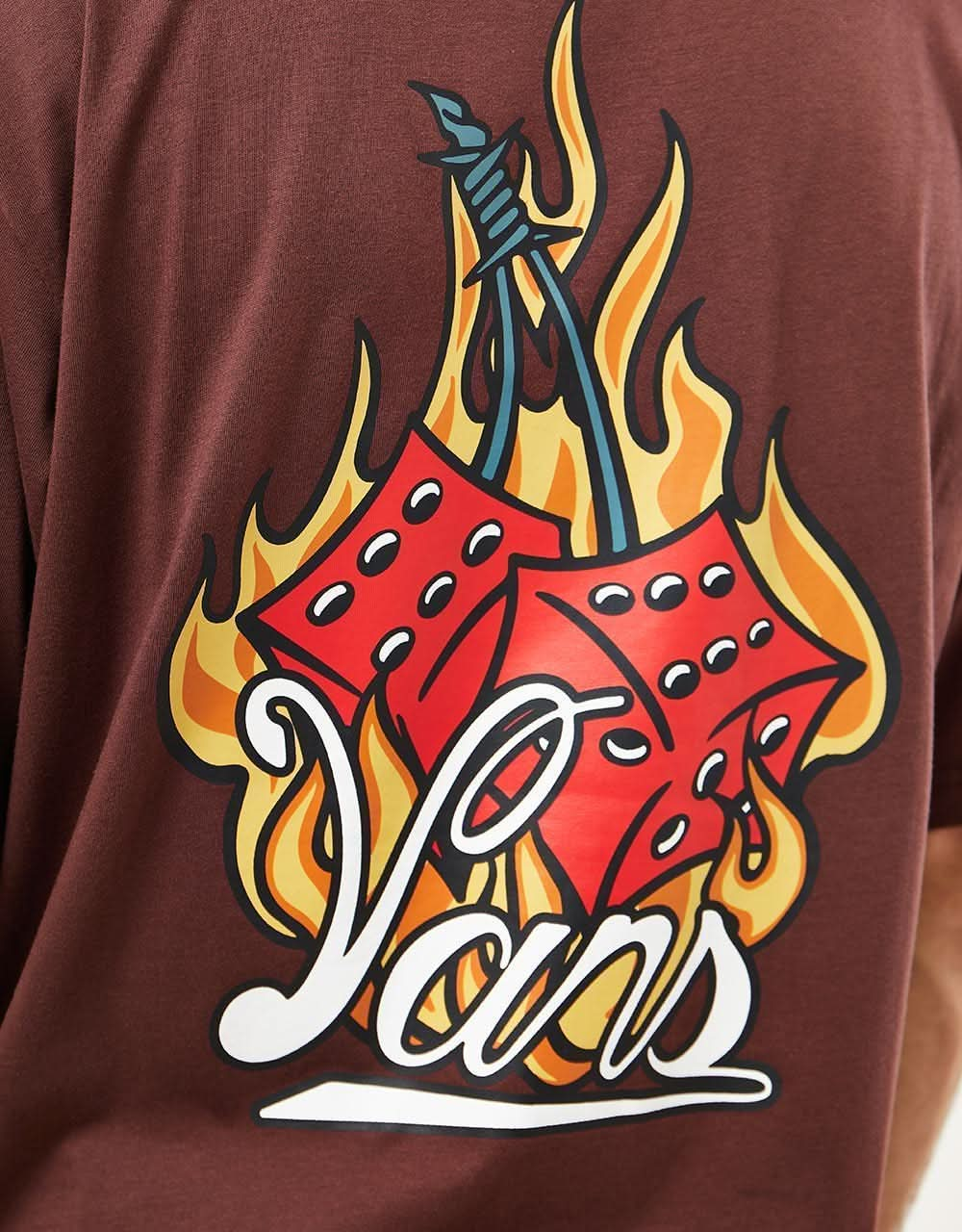 Vans shirt hot sale with flames