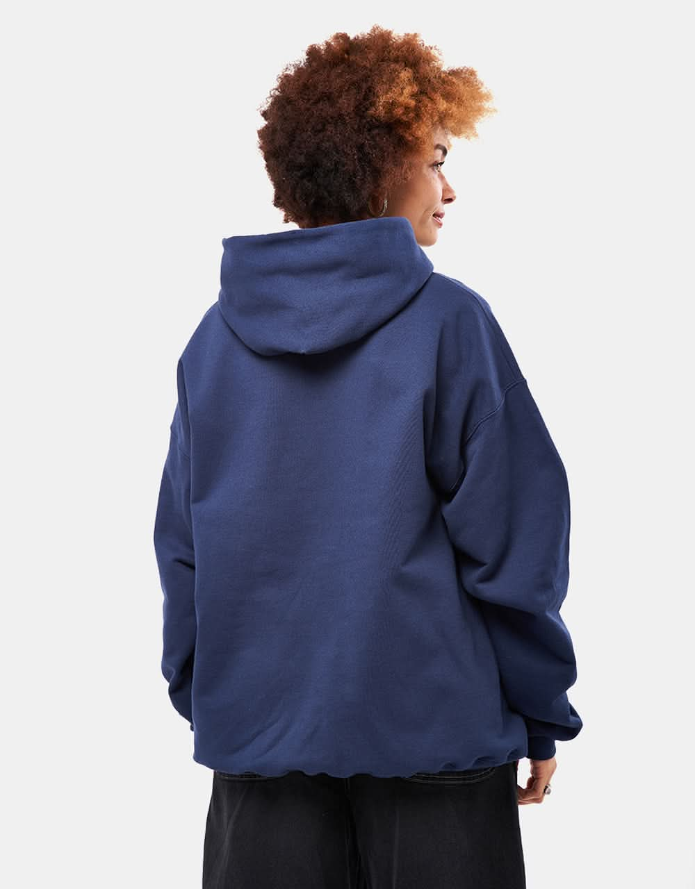 Thrasher outlined logo hot sale navy hoodie