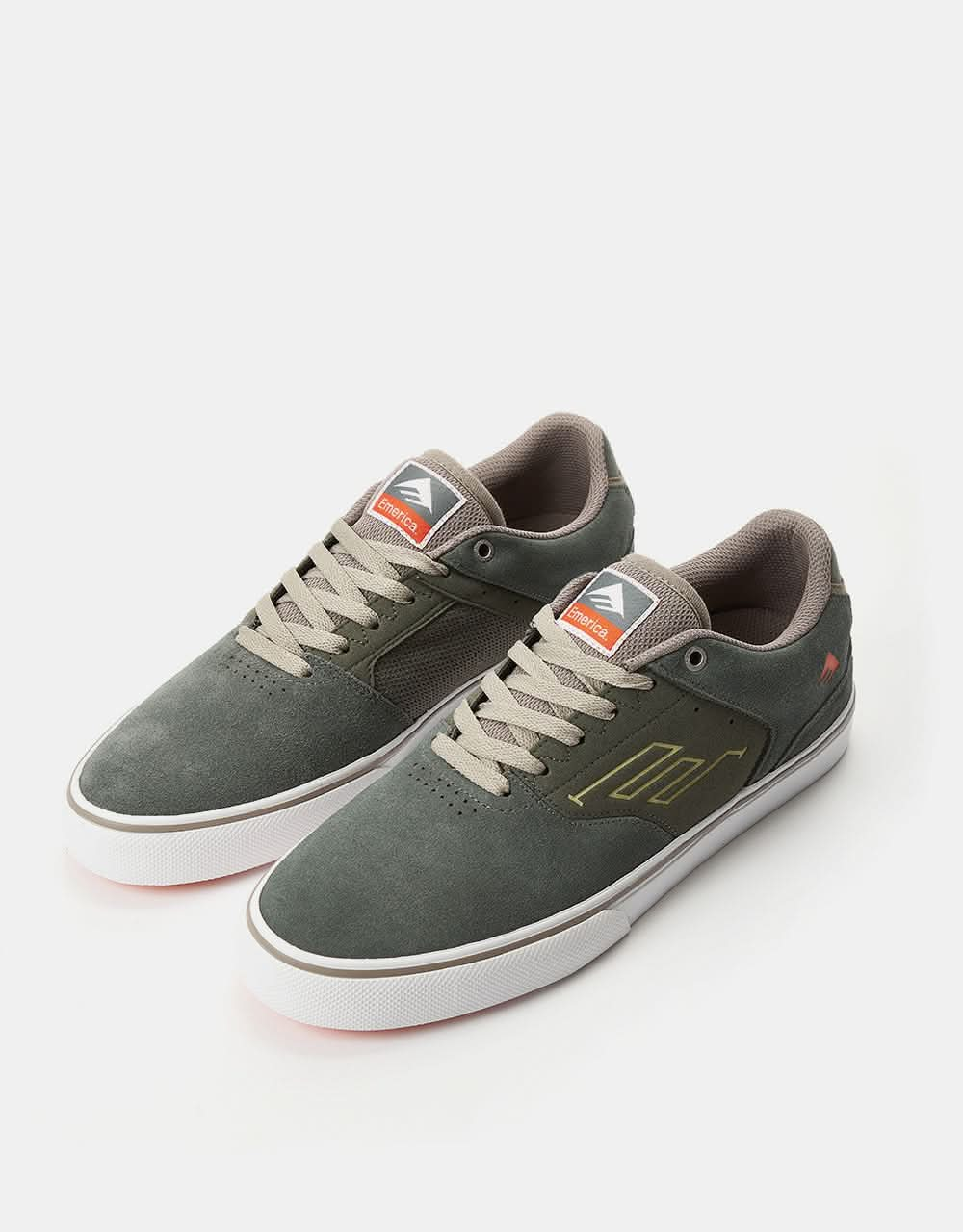 Emerica Low Vulc Skate Shoes - Grey/Tan