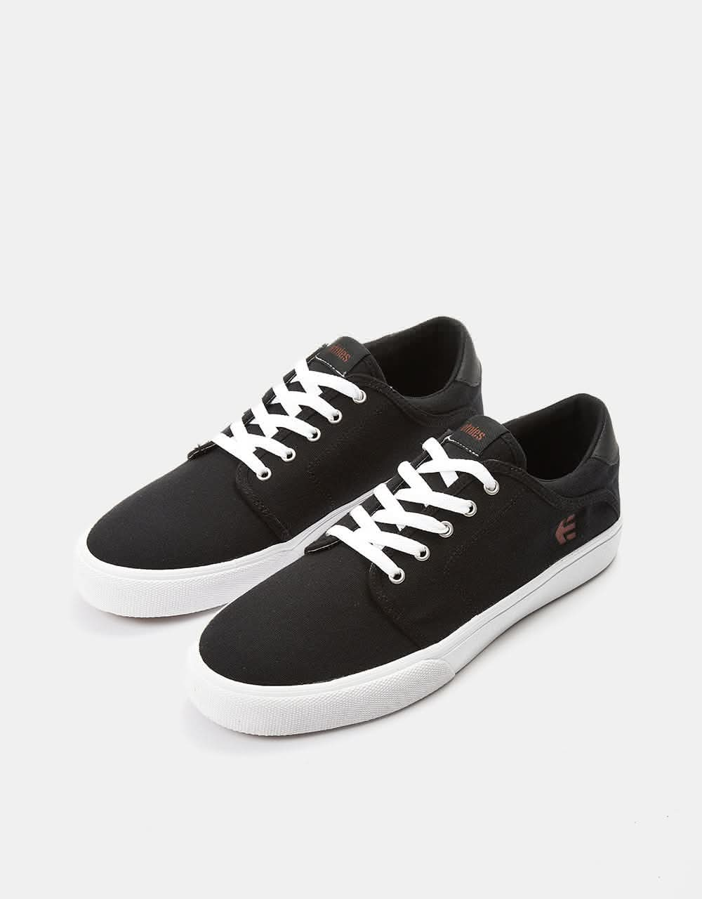 Etnies Barge Slim Skate Shoes - Black/White/Silver