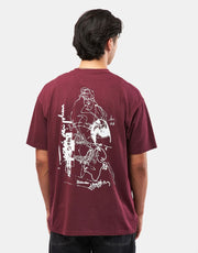 Last Resort AB FIG 16 T-Shirt - Fig Red/White