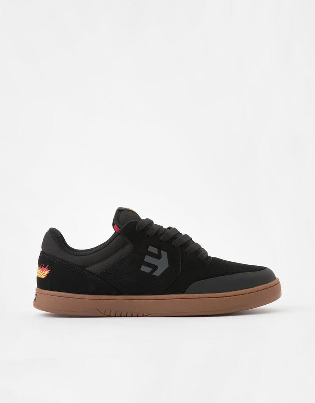 Etnies x Santa Cruz Marana 'Flame Pack' Skate Shoes - Black/Gum