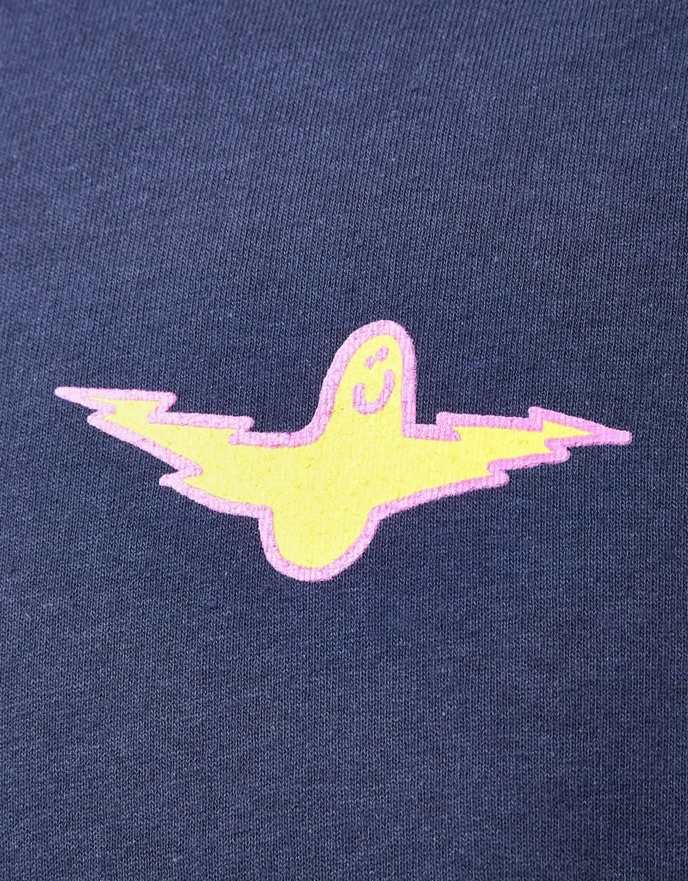 Krooked Bird Lightening T-Shirt - Navy/Yellow