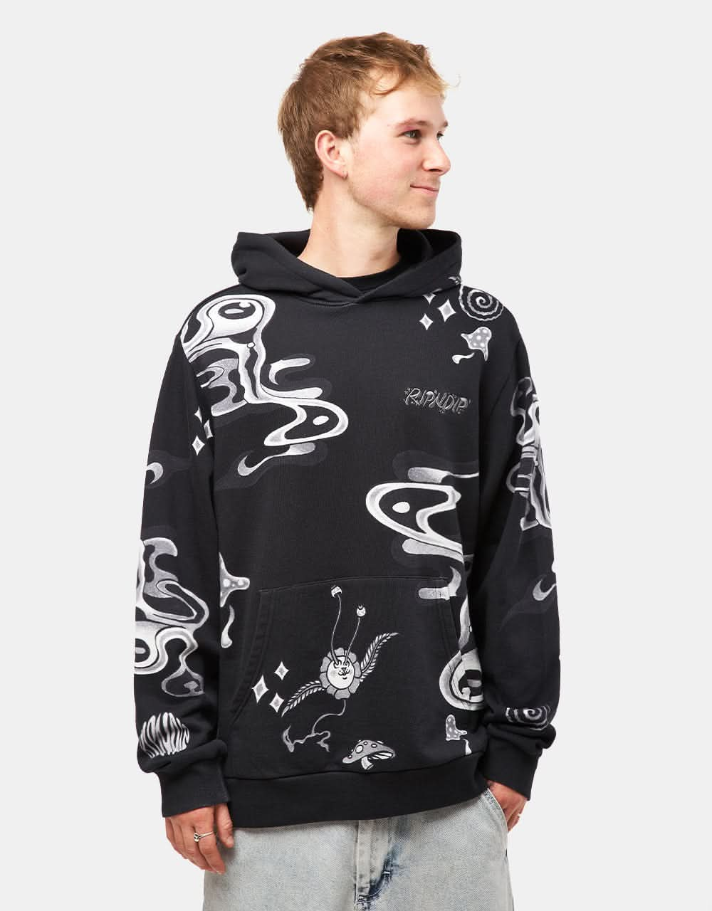 RIPNDIP Space Walk Pullover Hoodie Black Route One