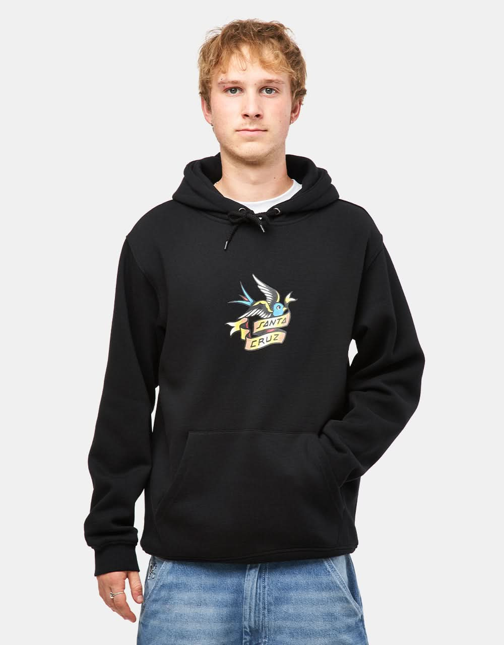 Santa Cruz Sommer Sparrow Front Pullover Hoodie - Black