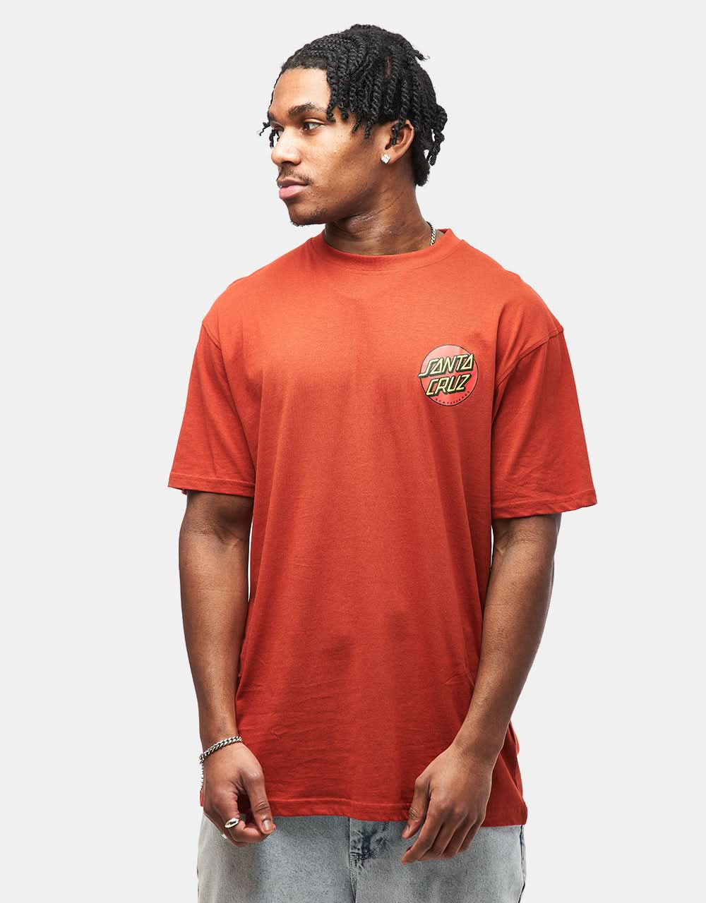 Santa Cruz Classic Dot Chest T-Shirt - Dark Rust