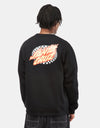 Santa Cruz Oval Check Flame Crew - Black