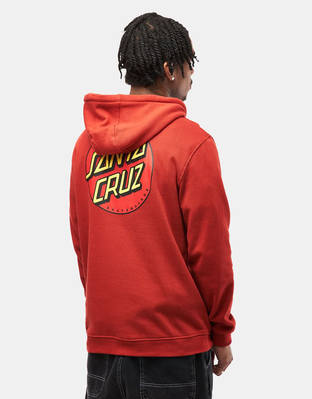 Santa Cruz Classic Dot Chest Pullover Hoodie - Dark Rust