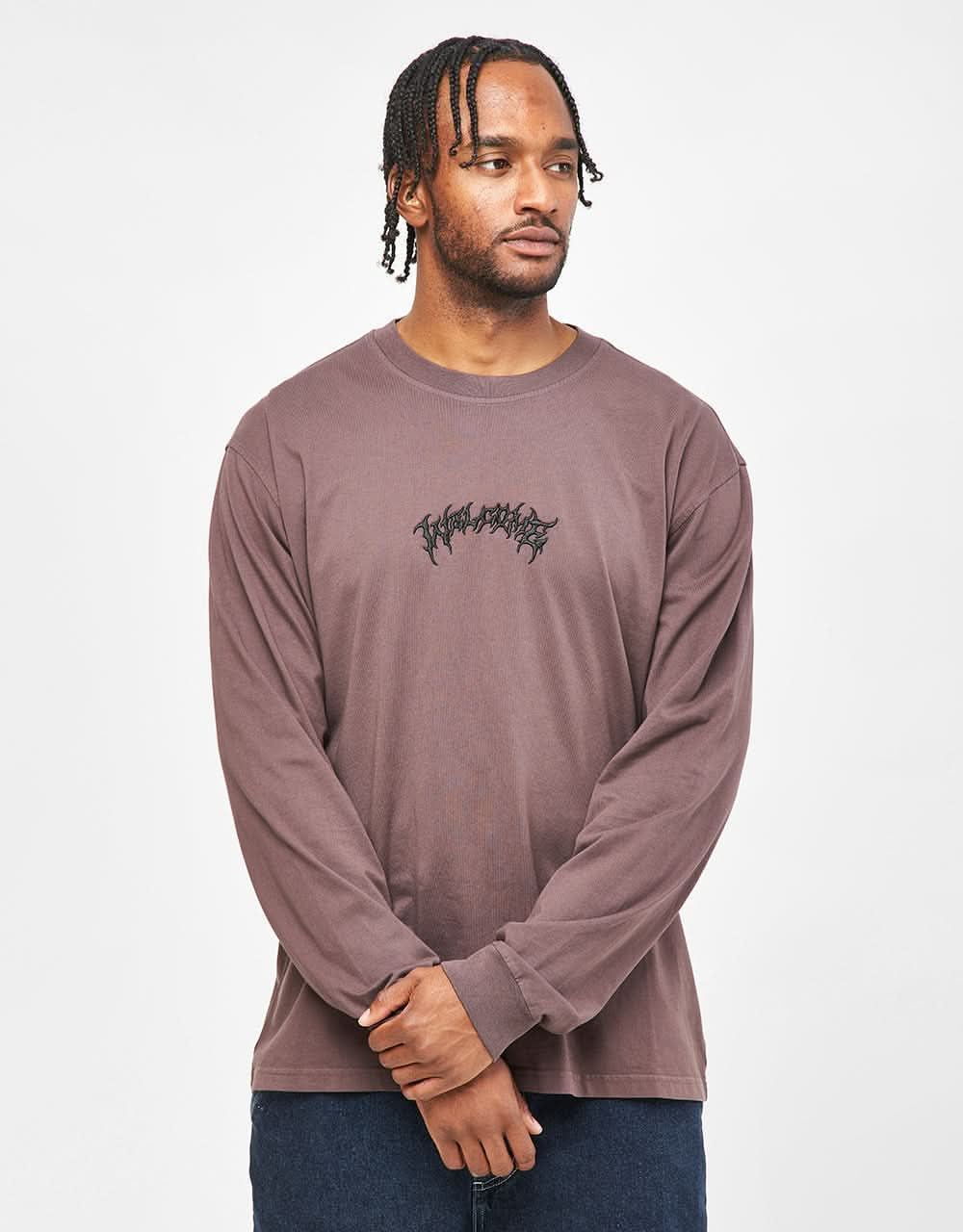 Welcome Barb Garment-Dyed L/S T-Shirt - Raisin