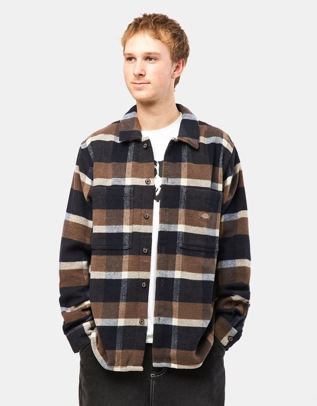 Dickies Plaid Coaling L/S Shirt - Mushroom