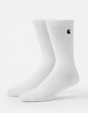 Carhartt WIP Madison Pack Socks - White/Black