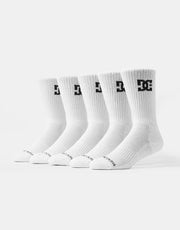 DC Crew 5 Pack Socks - Snow White