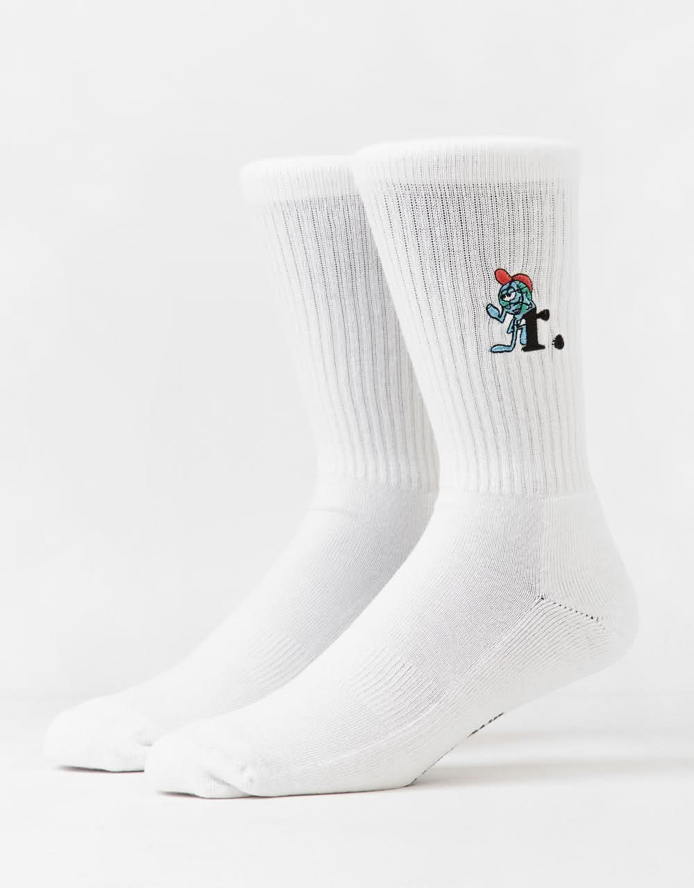 Route One Worldwide Chillers Crew Socks - White