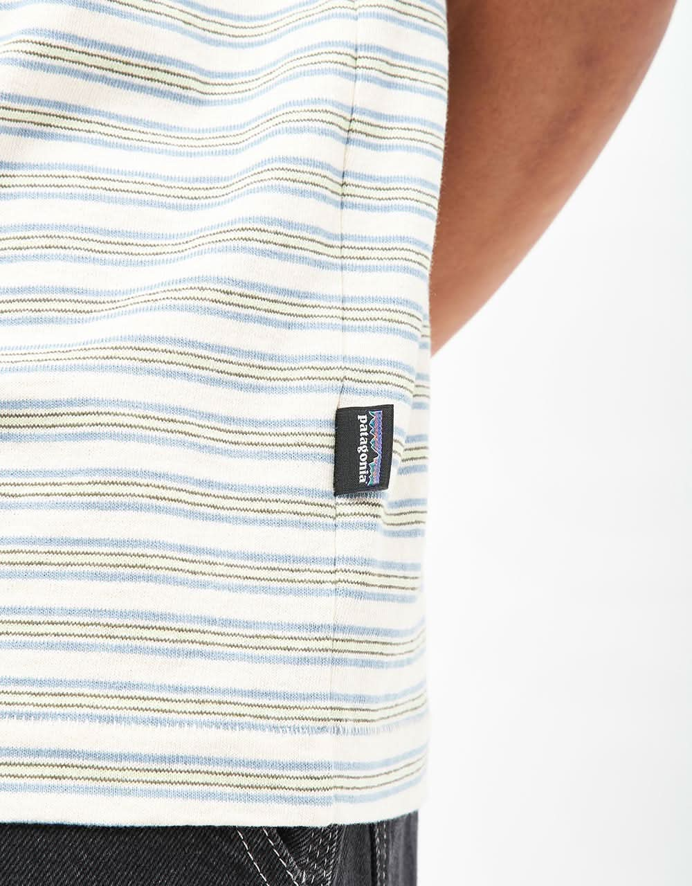 Patagonia Daily Pocket T-Shirt - Hidden Stripe: Natural