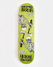 Heroin Yankou Axe Skeletons Skateboard Deck - 8.25"