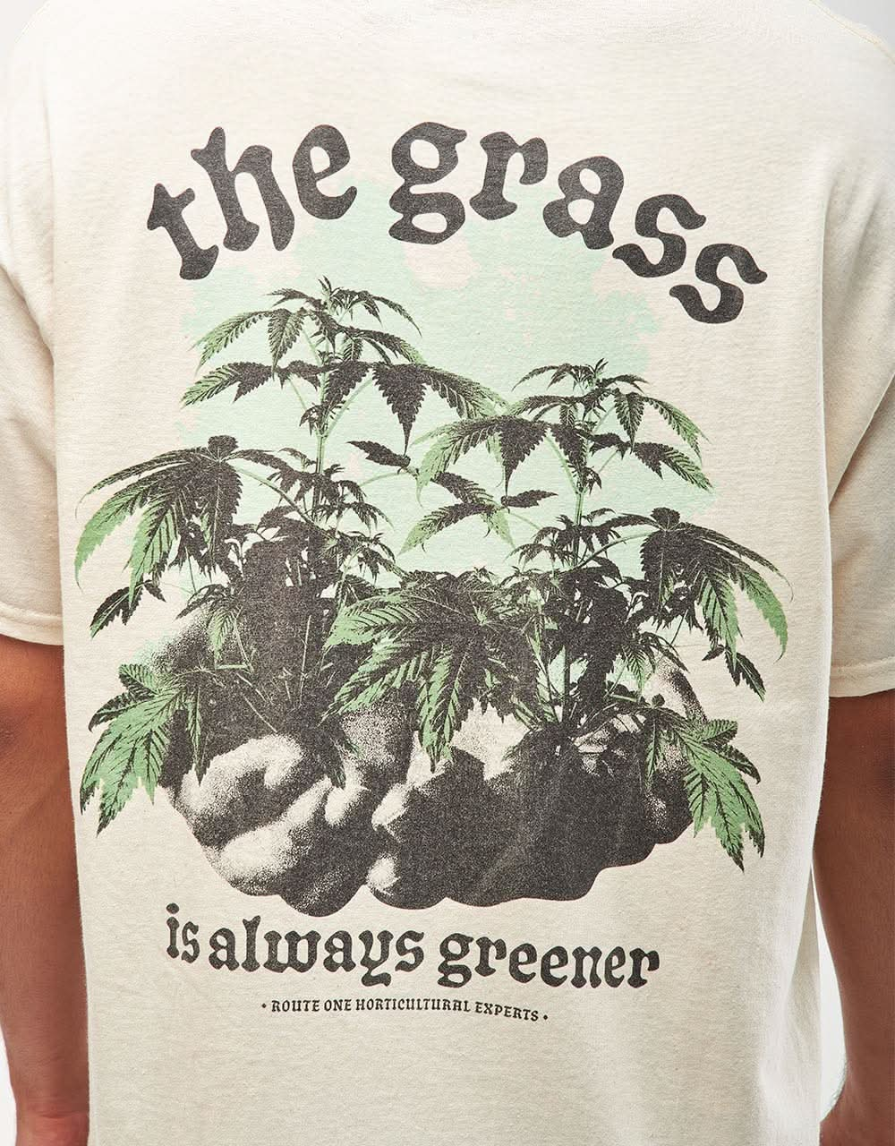 Route One Grass Is Greener T-Shirt - Natural