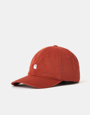 Carhartt WIP Madison Logo Cap - Vermillion/White