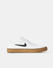 Nike SB Chron 2 Canvas Skate Shoes - White/Black-White-Gum Light Brown