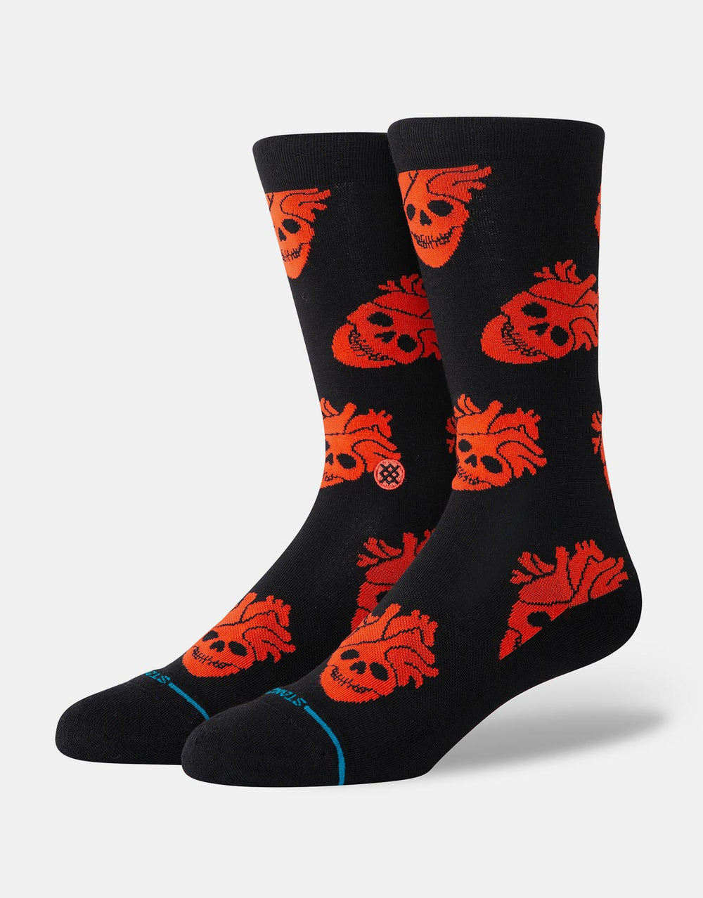 Stance x StrangeLove Fallin In Skull Crew Socks - Black