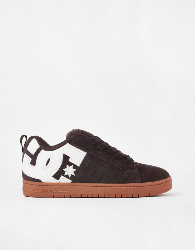 DC Court Graffik Skate Shoes - Brown/Gum