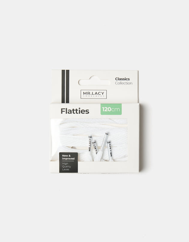 Mr. Lacy Flatties Laces - White