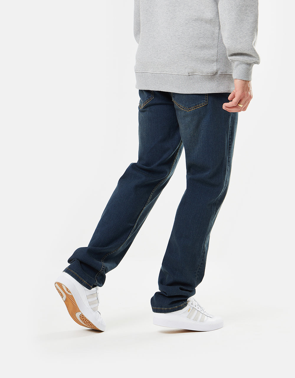 Route One Relaxed Denim Jeans Washed Indigo