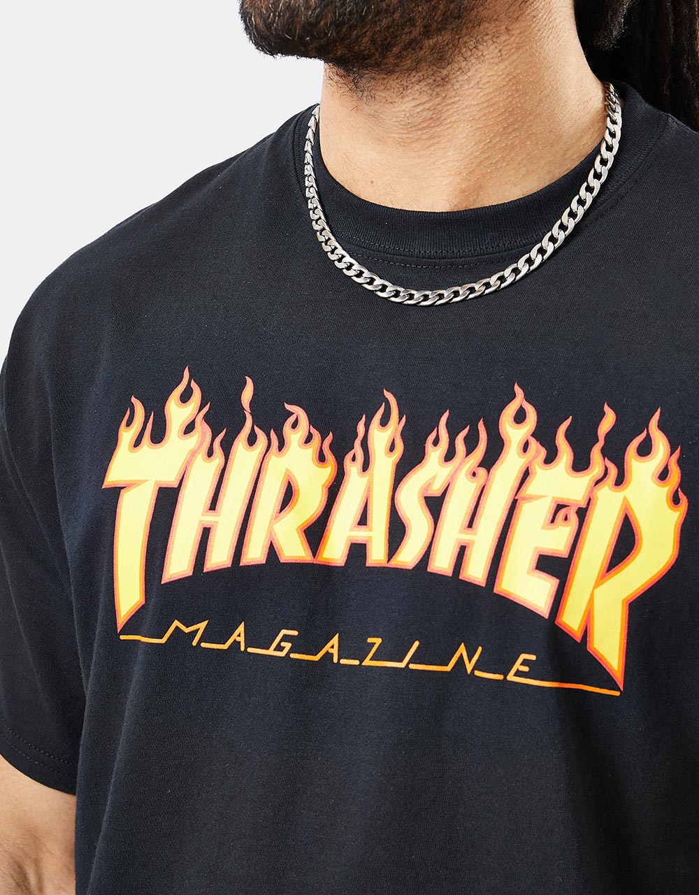 Thrasher Flame Logo T-Shirt - Black – Route One