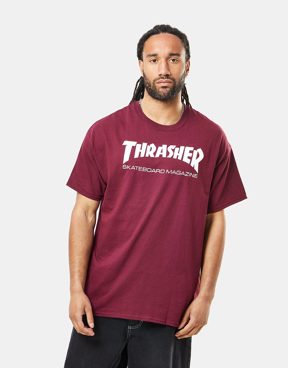 Thrasher Skate Mag T-Shirt - Maroon/White – Route One